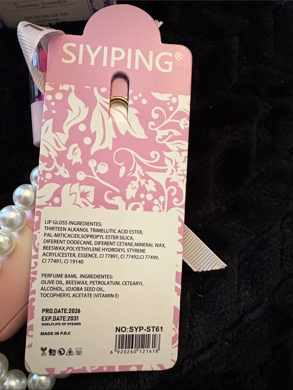 Yara OG Pink Perfume Balm & Lip Gloss Keychain Set - Picture 2 of 2